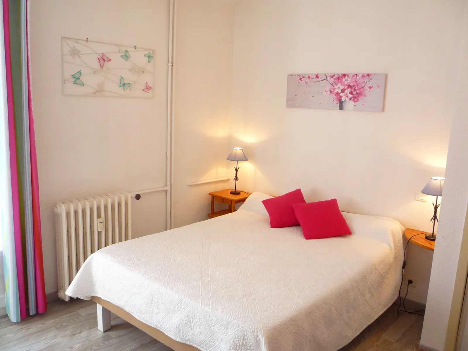 Literie du Studio N° C3 en rez de chaussée à 100 mètres des thermes d'Amélie les bains